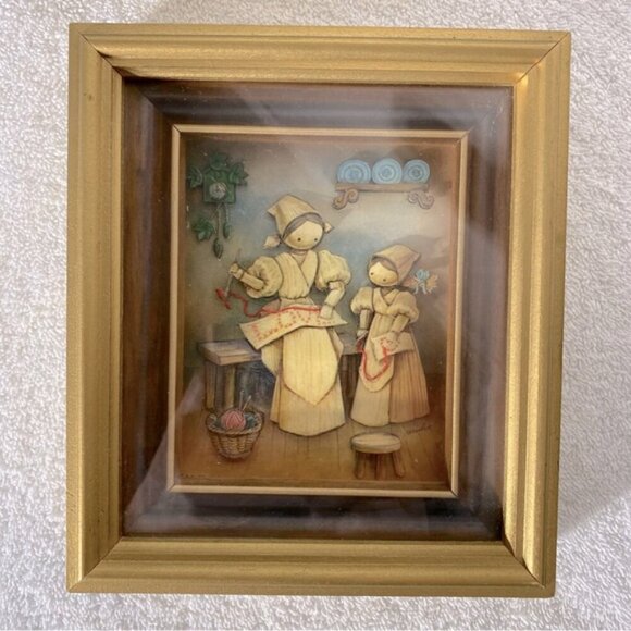 Vintage 1983 Andrea Roche Paper Tole Art Mother Housewife Decor X2 - Picture 2 of 13